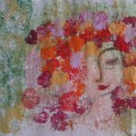 Imagem de arte mulher com flores dia das mães do livro Dias Festivos na Terra do poeta José Geraldo