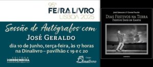 Imagem de Dias Festivos na Terra poesia do poeta José Geraldo Feira do Livro Lisboa Portuguesa