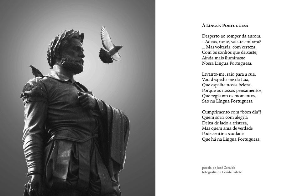 Ode à Língua Portutuesa por José Geraldo poeta português livro Dias Festivos na Terra.
